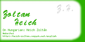 zoltan heich business card